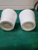 bloempotjes wit aardewerk 2x, Tuin en Terras, Bloempotten, Ophalen of Verzenden, 'T Olde Gre-j, Info@toldegrej.nl, Endepoelstraat 20f Didam