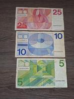 Setje biljetten 5, 10 en 25 gulden Erflaters 1968 - 1973, Postzegels en Munten, Bankbiljetten | Nederland, Ophalen of Verzenden