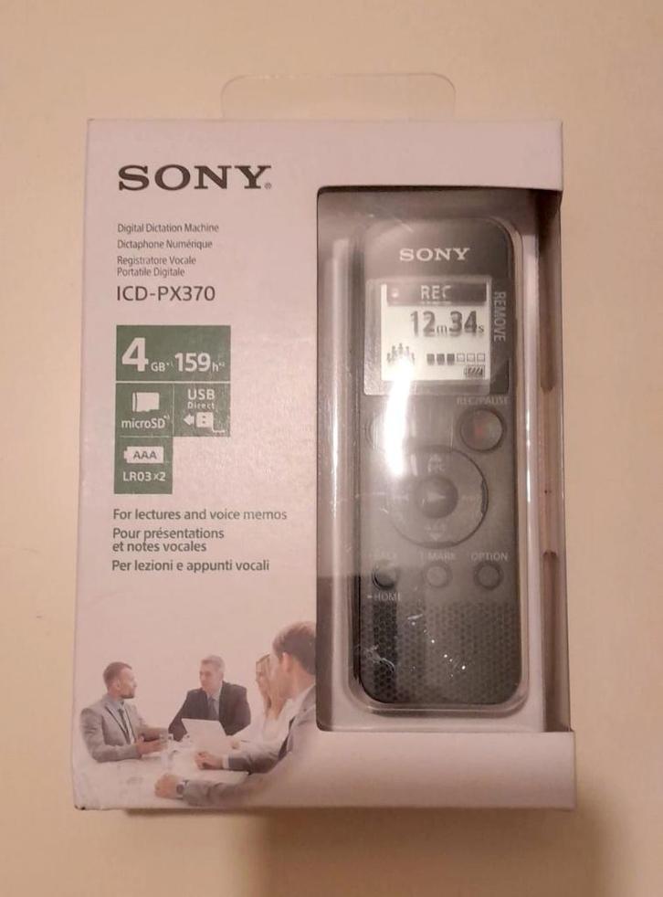 SONY ICD-PX370 Nieuw! - voicerecorder, Audio, Tv en Foto, Walkmans, Discmans en Minidiscspelers, Walkman, Ophalen of Verzenden
