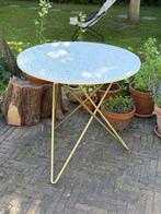 Ronde marmeren eettafel, Huis en Inrichting, Tafels | Eettafels, Ophalen, Overige materialen, 50 tot 100 cm, Rond