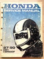 Honda CBR600F Hurricane 1987-1990 Service Manual, Motoren, Handleidingen en Instructieboekjes, Verzenden, Honda
