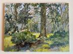 Arboretum Lunteren olieverf / paneel, Antiek en Kunst, Kunst | Schilderijen | Klassiek, Ophalen of Verzenden