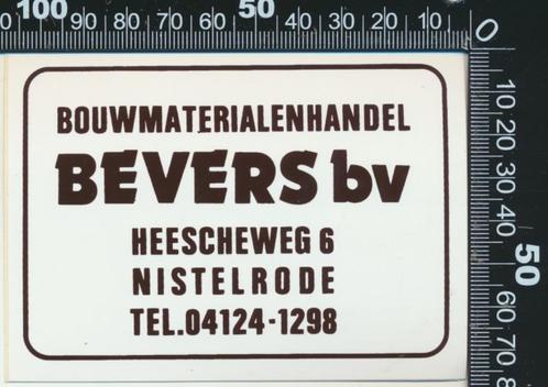 Sticker: Bevers Bouwmaterialen - Nistelrode, Verzamelen, Stickers, Zo goed als nieuw, Bedrijf of Vereniging, Verzenden