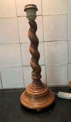 Vintage houten voet schemerlamp, Ophalen of Verzenden, Minder dan 50 cm