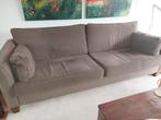 Taupe bank, 2.45m breed, losse kussens, Huis en Inrichting, Ophalen, Gebruikt, 75 tot 100 cm, 200 tot 250 cm