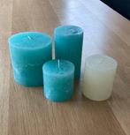 4 nieuwe kaarsen, Nieuw, Minder dan 25 cm, Overige materialen, Blauw