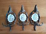 Vintage kapstok hoed / jas haken set van 3 stuks, Antiek en Kunst, Antiek | Koper en Brons, Ophalen