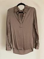 Blouse Yaya maat 36 katoensatijn zgan glanzend goud / beige, Kleding | Dames, Verzenden, Zo goed als nieuw, Maat 36 (S), Overige kleuren