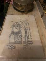 Coleman petromax druklamp patent tekening, Antiek en Kunst, Antiek | Lampen, Ophalen of Verzenden