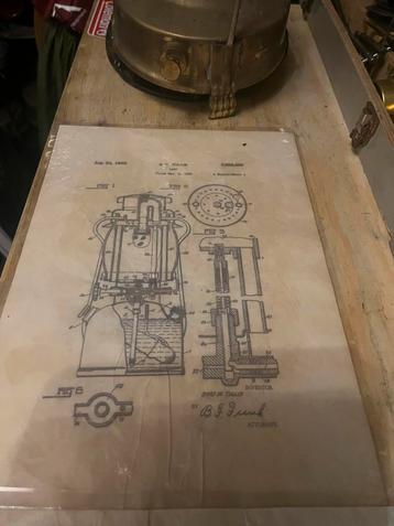 Coleman petromax druklamp patent tekening beschikbaar voor biedingen