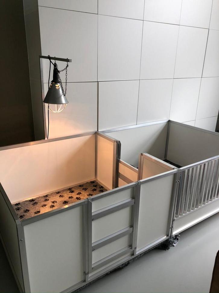 Werpkist grote hond met puppy verblijf en extra’s te huur, Dieren en Toebehoren, Hondenbenches, Zo goed als nieuw, Ophalen