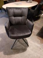 Eetkamer stoelen Marit 360 gr.draaibaar.NIEUW., Ophalen, Nieuw, Metaal, Grijs