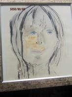 Leuk getekend Meisjes portretje met blauwe ogen, Antiek en Kunst, Kunst | Tekeningen en Foto's, Ophalen of Verzenden