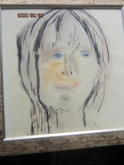 Leuk getekend Meisjes portretje met blauwe ogen, Antiek en Kunst, Kunst | Tekeningen en Foto's, Ophalen of Verzenden