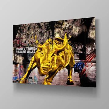 Fabian - Money Talks Bullshit Walks - Plexiglas Schilderij beschikbaar voor biedingen