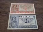 Setje mooie muntbiljetten 1 en 2,5 gulden Juliana, 1949, Ophalen of Verzenden