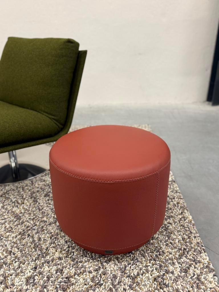 Nieuw Leolux Bolmin Poef Stitch Voetenbank Hocker Terra, Leolux, Rond, Nieuw, Ophalen of Verzenden