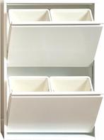 Prullenbak 4 vakken–Afvalem 60 Lt-62x25x93cm-Wit-Zwart-Grıjs, Huis en Inrichting, Woonaccessoires | Prullenbakken, Ophalen, Nieuw