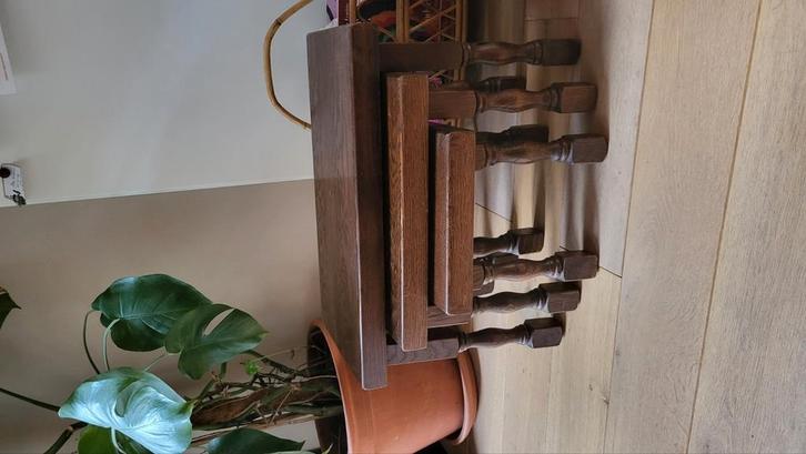 Vintage bijzet tafeltjes, Huis en Inrichting, Woonaccessoires | Zuilen en Pilaren, Zo goed als nieuw, Ophalen