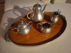 Tinnen theeservies met dienblad, Antiek en Kunst, Ophalen of Verzenden