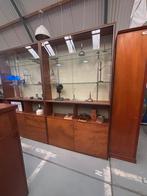 Vintage vitrinekast (3x), Huis en Inrichting, Kasten | Vitrinekasten, Ophalen, 100 tot 150 cm, Minder dan 25 cm, Gebruikt
