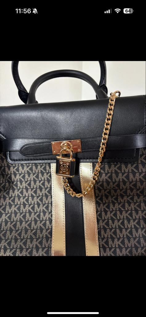 Michael Kors tas hamilton, Sieraden, Tassen en Uiterlijk, Tassen | Damestassen, Zo goed als nieuw, Handtas, Zwart, Ophalen of Verzenden