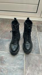 Boots met veters en rits maat 38, Ophalen of Verzenden, Gedragen, Zwart