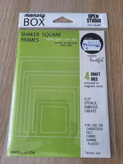 Memory Box Metal Dies Shaker Square Frames #30030, Hobby en Vrije tijd, Scrapbooking, Nieuw, Frame of Mal, Overige merken, Verzenden
