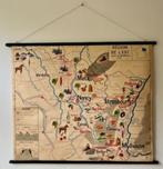 Oude dubbelzijdige schoolkaart, Antiek en Kunst, Antiek | Schoolplaten, Ophalen, Aardrijkskunde