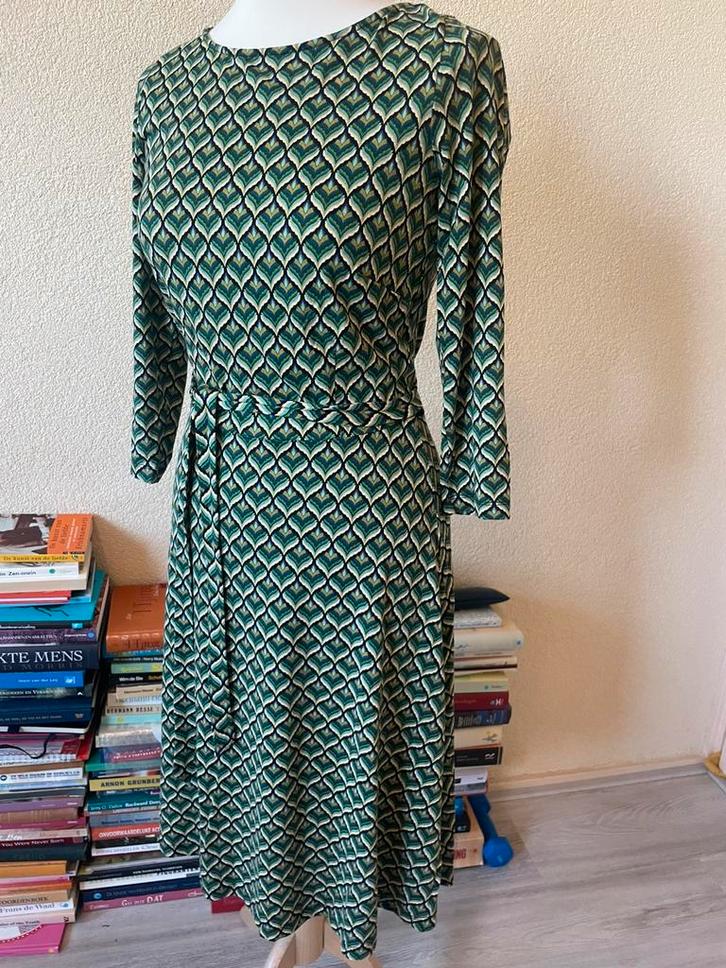 King Louie Dress M Grafische Patroon :), Kleding | Dames, Jurken, Zo goed als nieuw, Maat 38/40 (M), Groen, Ophalen of Verzenden