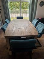 Eettafel uitschuifbaar, Huis en Inrichting, Tafels | Eettafels, Ophalen, Gebruikt, 100 tot 150 cm, 200 cm of meer