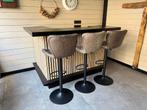 Als nieuw! Bar met 3 barkrukken, Huis en Inrichting, Barren, Ophalen, Zo goed als nieuw, Inclusief barstoelen