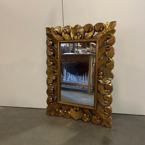 Barok spiegel - houten lijst - Goud - 80 x 60 cm-TTM Wonen, Huis en Inrichting, Woonaccessoires | Spiegels, Nieuw, 50 tot 75 cm