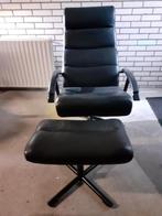 Palermo draaifauteuil met hocker, Ophalen, Gebruikt, 50 tot 75 cm, Leer
