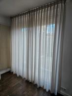 Vitrage gordijnen taupe kleur, vlinderplooi, 3 ramen, Huis en Inrichting, Stoffering | Gordijnen en Lamellen, Ophalen, 200 cm of meer