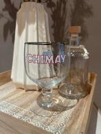 Chimay Bierglas met Zilveren Rand - Belgisch Erfgoed, Ophalen of Verzenden, Zo goed als nieuw