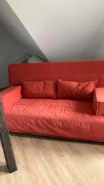 Slaapbank oranje ikea, Huis en Inrichting, Gebruikt, 140 cm, Ophalen, Tweepersoons