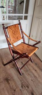 Faux bamboo vintage officiersstoel klapstoel safarie stoel i, Antiek en Kunst, Antiek | Meubels | Stoelen en Banken, Ophalen of Verzenden