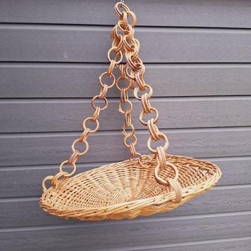 Vintage grote hangmand rotan, 70's beschikbaar voor biedingen