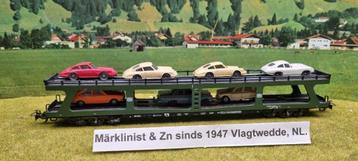 Märklin 4074 H0 Auto transportwagen met 8 voertuigen van de  beschikbaar voor biedingen