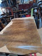 Mooie plaat Geleefd Tuigleder, gevlamd, Dikte 2,2 mm, Bruin, Leer of Kunstleer, Nieuw, Ophalen of Verzenden