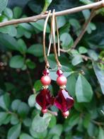 Oorbellen Mulberry Baroque swarovski kristal-parels goud, Sieraden, Tassen en Uiterlijk, Oorbellen, Hangers, Nieuw, Roze, Goud