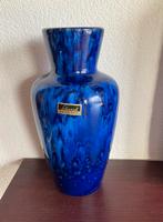 Mooie vintage vaas van Scheurich, West Germany, Huis en Inrichting, Woonaccessoires | Vazen, Gebruikt, Blauw, Aardewerk of Porselein