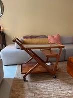 Vintage 1950 theewagen van perenhout, Antiek en Kunst, Ophalen