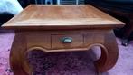 Salontafel/opiumtafel, teak 60x60 cm 2x, Huis en Inrichting, Tafels | Salontafels, Ophalen, Gebruikt, 50 tot 100 cm, Vierkant