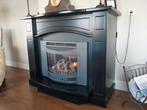 Mooie MDF Schouw met Gashaard en Houtblokken, Ophalen, Gebruikt, Gas, Vrijstaand