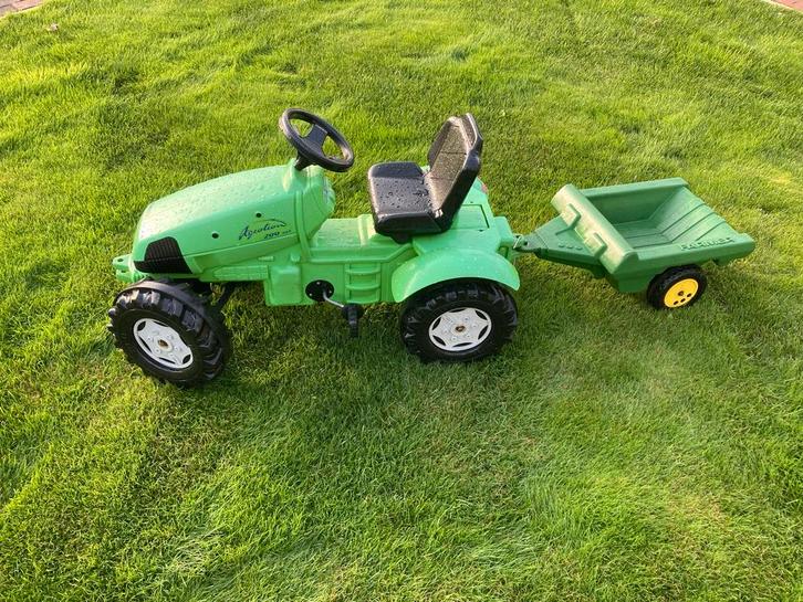 Stoere kindertractor met aanhanger!, Kinderen en Baby's, Speelgoed | Buiten | Voertuigen en Loopfietsen, Gebruikt, Trapvoertuig