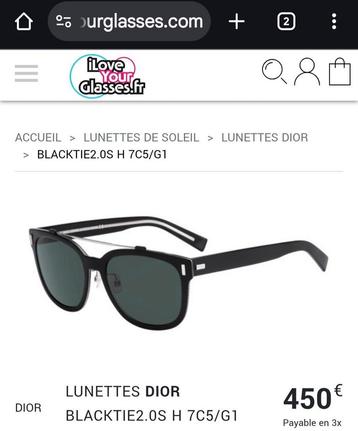 MOOIE&ORGINELE DIOR BLACKTIE2.0S H 7C5/G1 (HEREN-ZONNEBRIL) beschikbaar voor biedingen