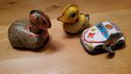 Oud retro blikken speelgoed wind-up eend muis auto., Ophalen of Verzenden, Zo goed als nieuw, Dier