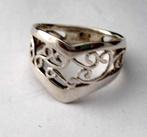 Sierlijke opengewerkte sterling zilver ring (6816-1896), Sieraden, Tassen en Uiterlijk, Ringen, Ophalen of Verzenden, Dame, Kleiner dan 17